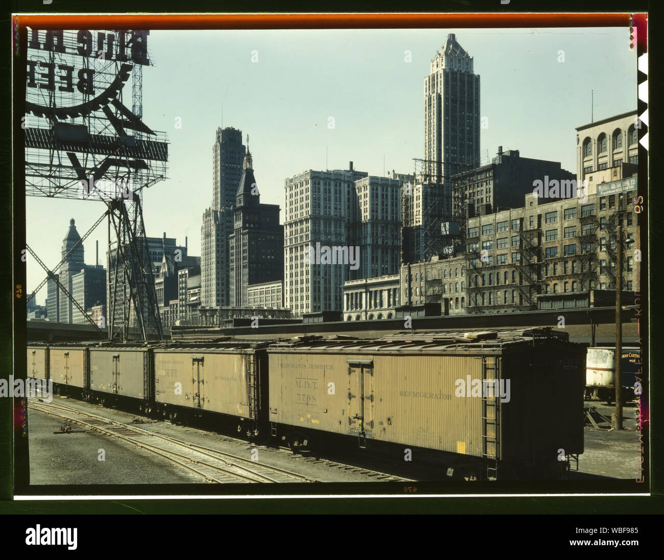 General view of part of the South Water street Illinois Central