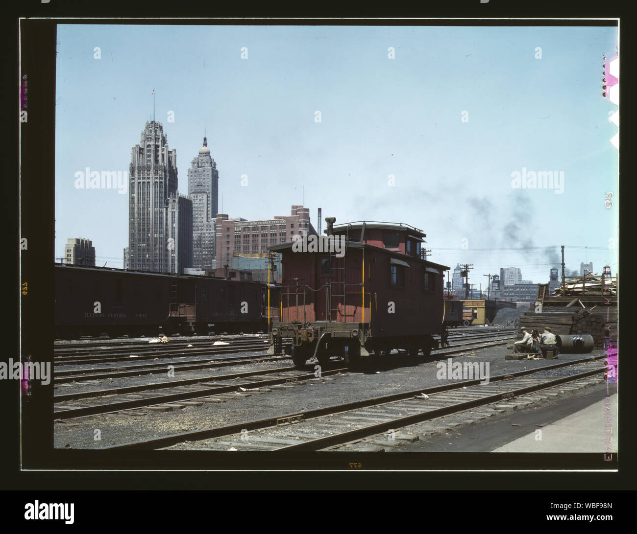 General view of part of the South Water street freight depot of the