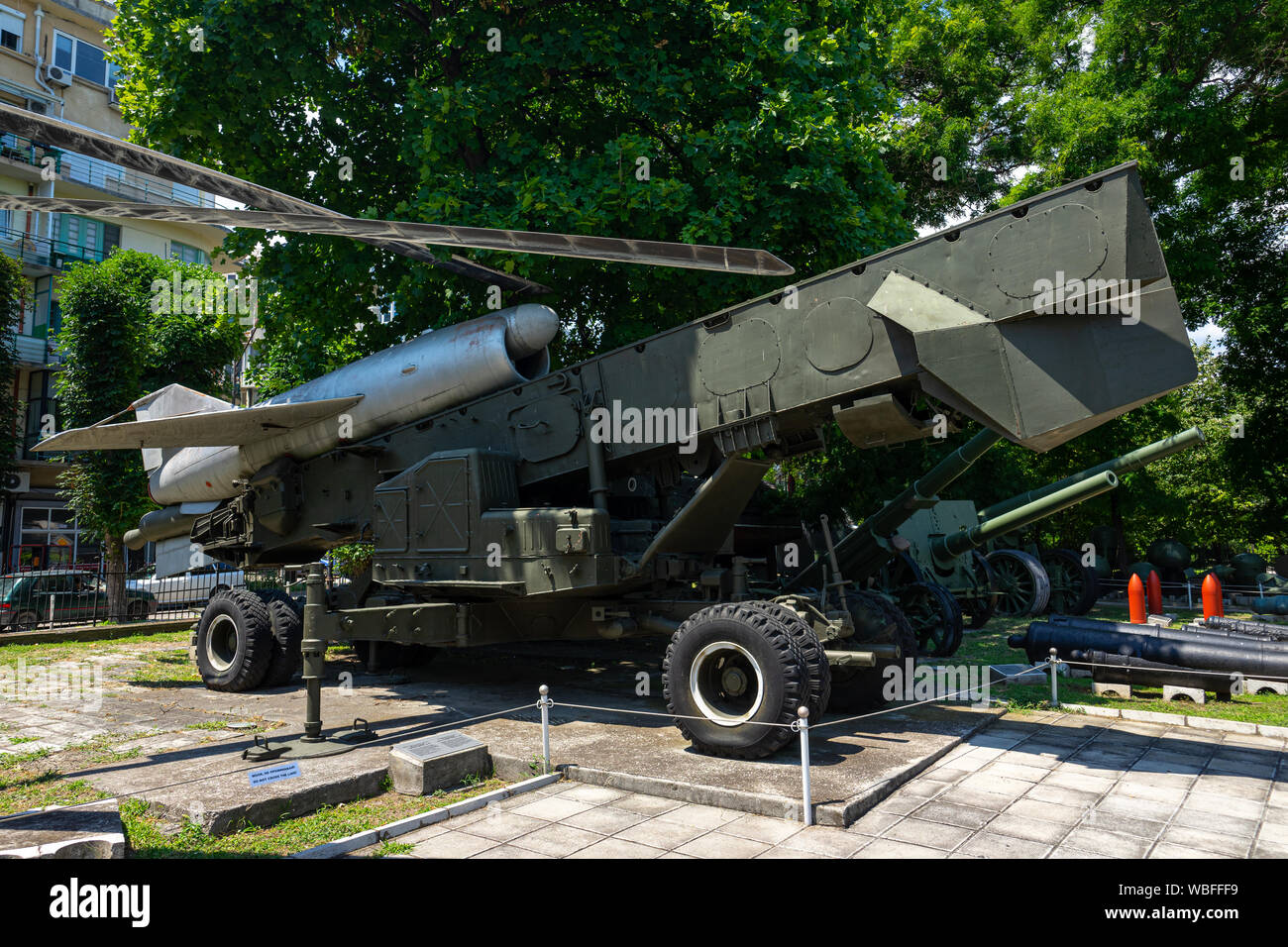 VARNA, BULGARIA - JUNE 26, 2019: Naval Museum. The S-2 Sopka coastal defense system (Nato code: SSC-2b Samlet). Stock Photo