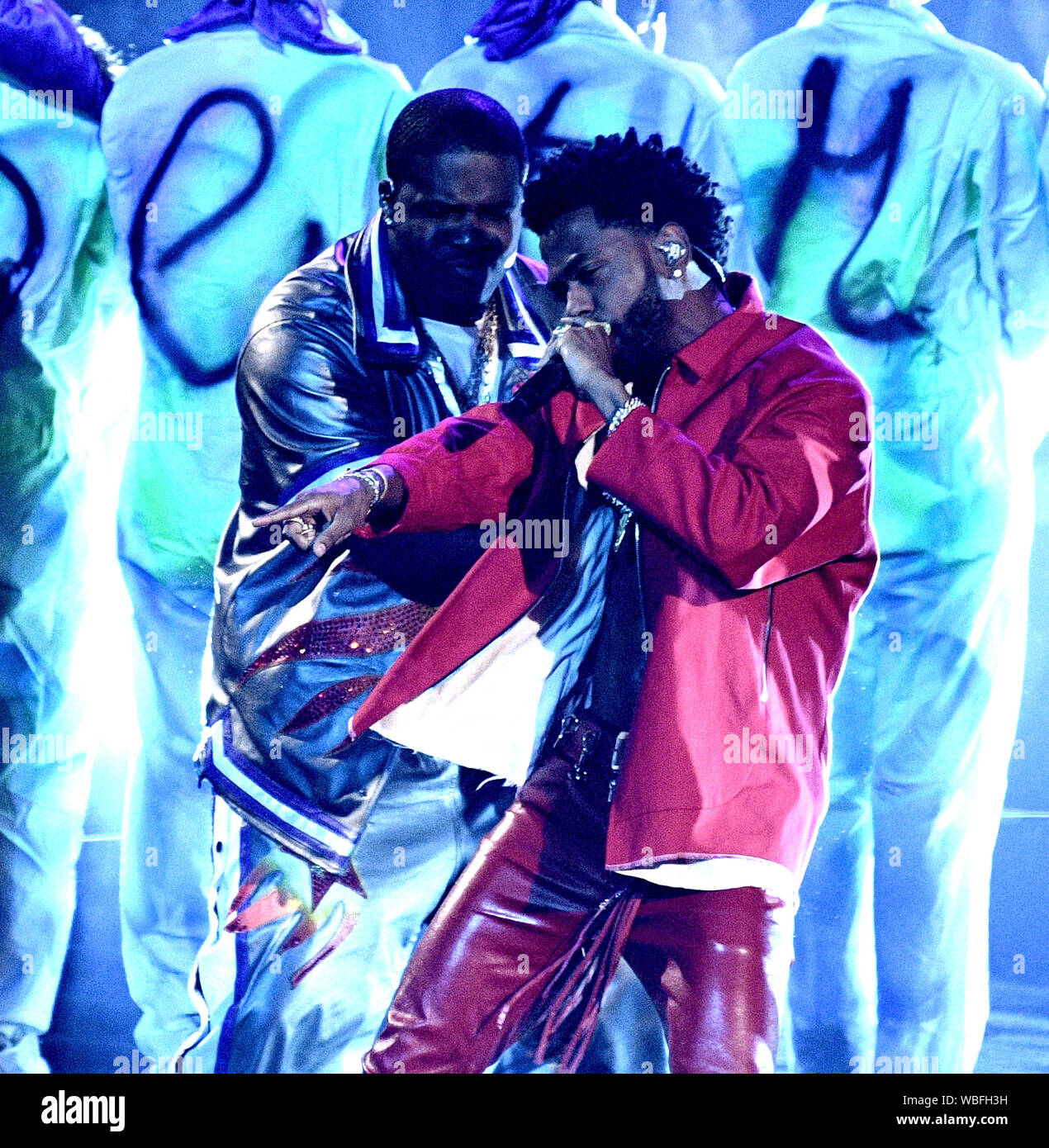 ASAP Ferg and Big Sean perform during the 2019 MTV Video Music Awards at  Prudential Center on August 26, 2019 in Newark, New Jersey. (Photo by  imageSPACE/Sipa USA Stock Photo - Alamy