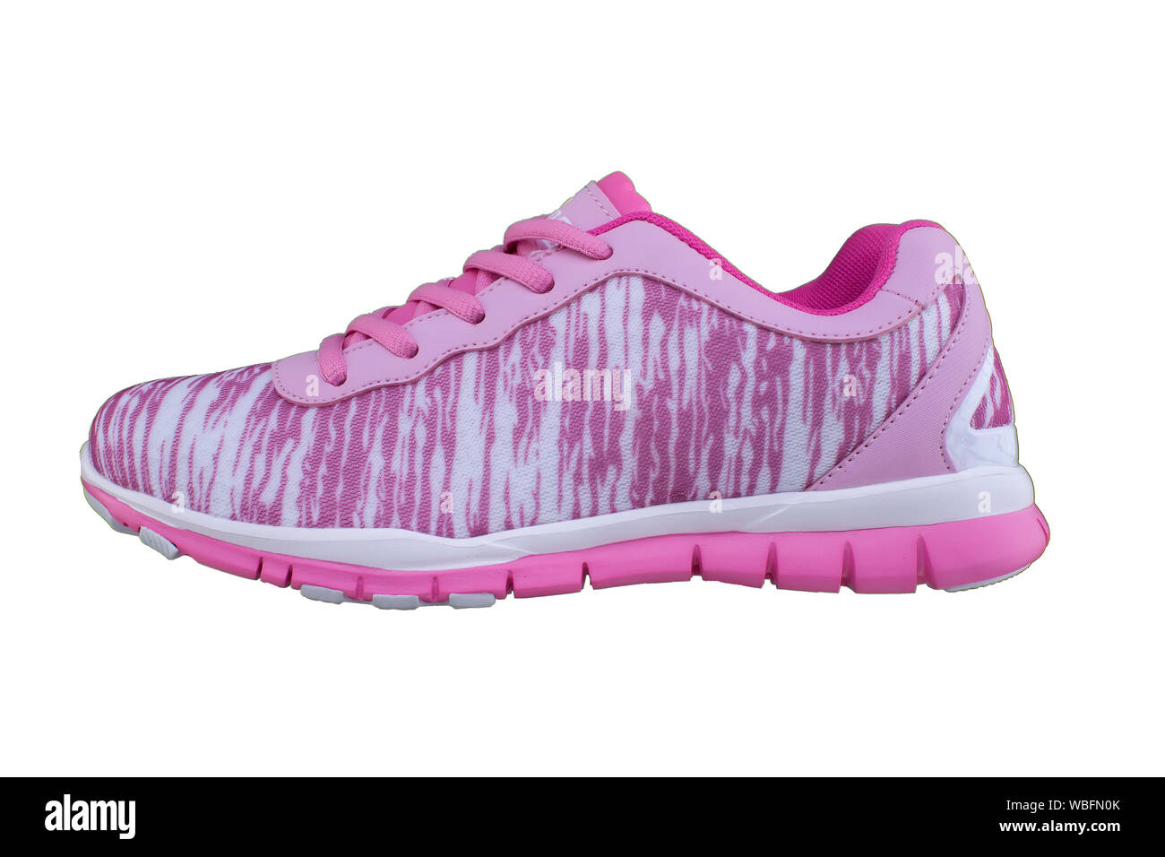 Sneaker pink. Sport shoes on white background Stock Photo - Alamy