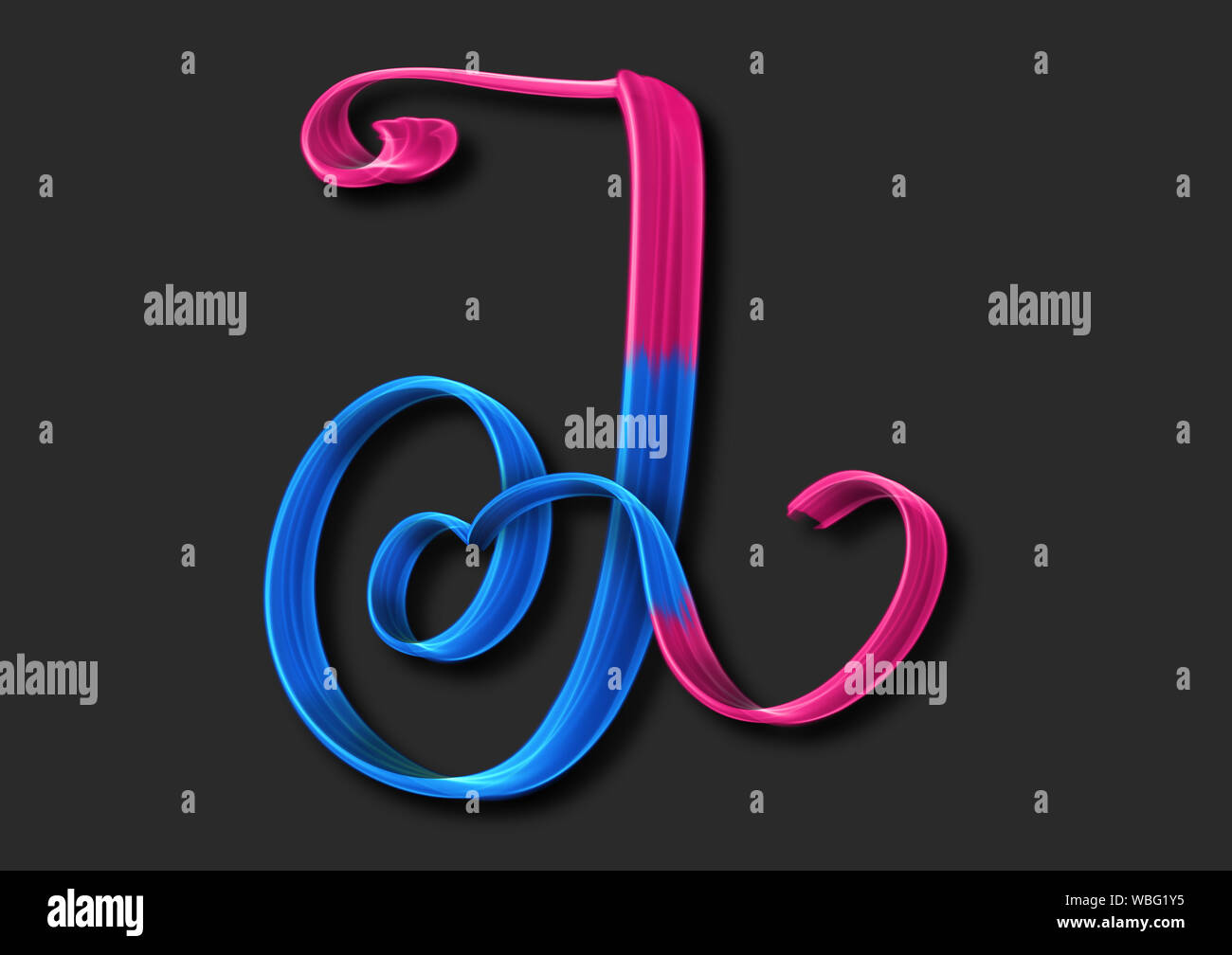 Capital letter J elegant lettering 3d illustration Stock Photo Alamy