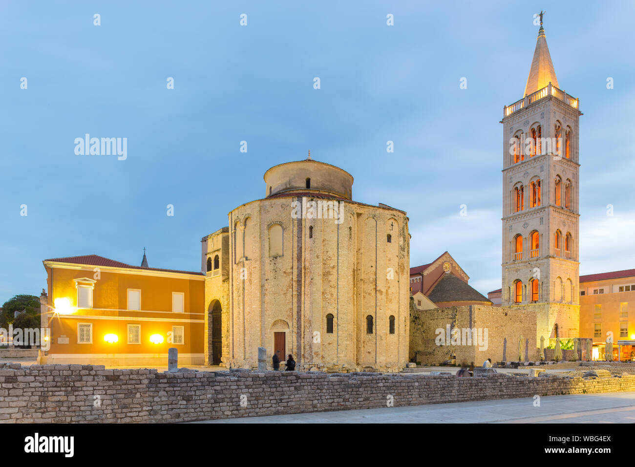 08 MAY 2019. Zadar. Croatia. Church of St. Donatus, evening shot Stock Photo