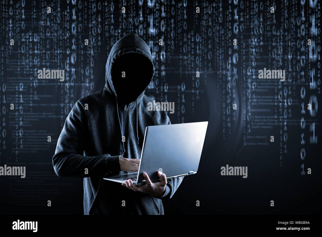 Hacker with laptop stock image Image of access concept  123145795