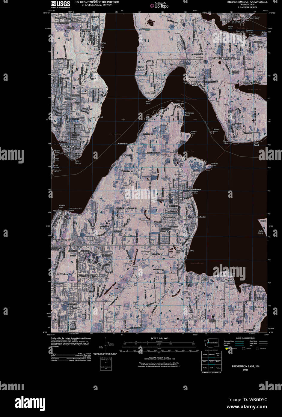 Map of bremerton washington hires stock photography and images Alamy