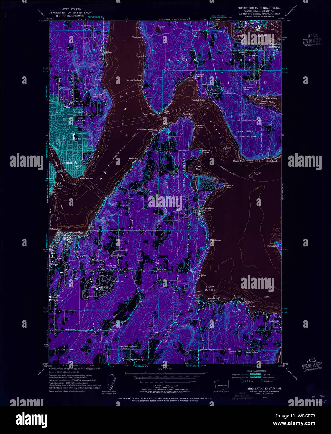 Map of bremerton washington hi-res stock photography and images - Alamy