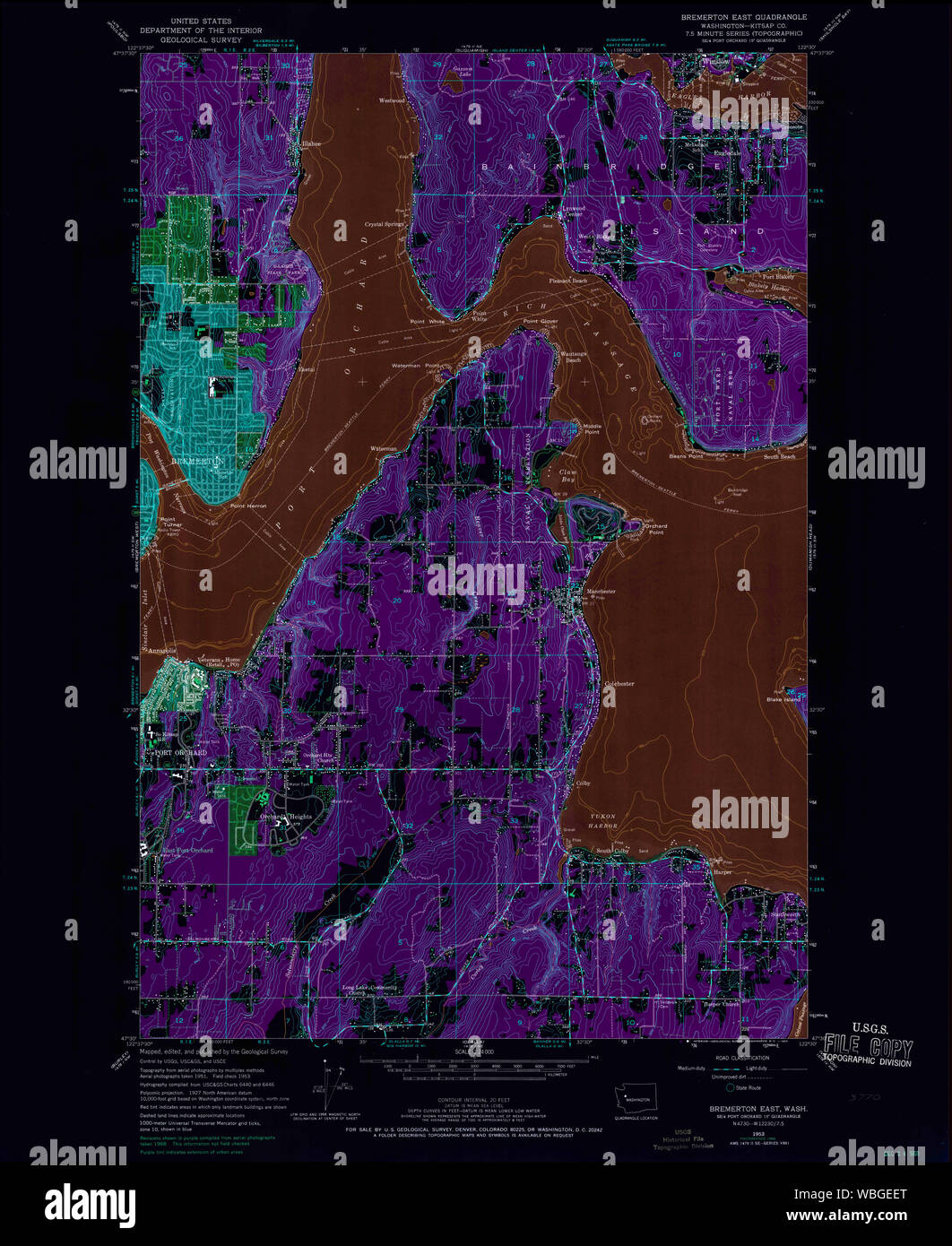 Map of bremerton washington hires stock photography and images Alamy