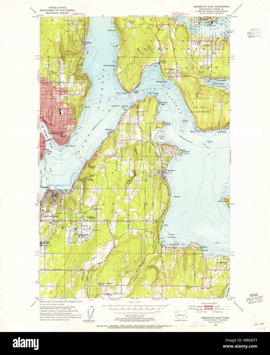 Map of bremerton washington hires stock photography and images Alamy