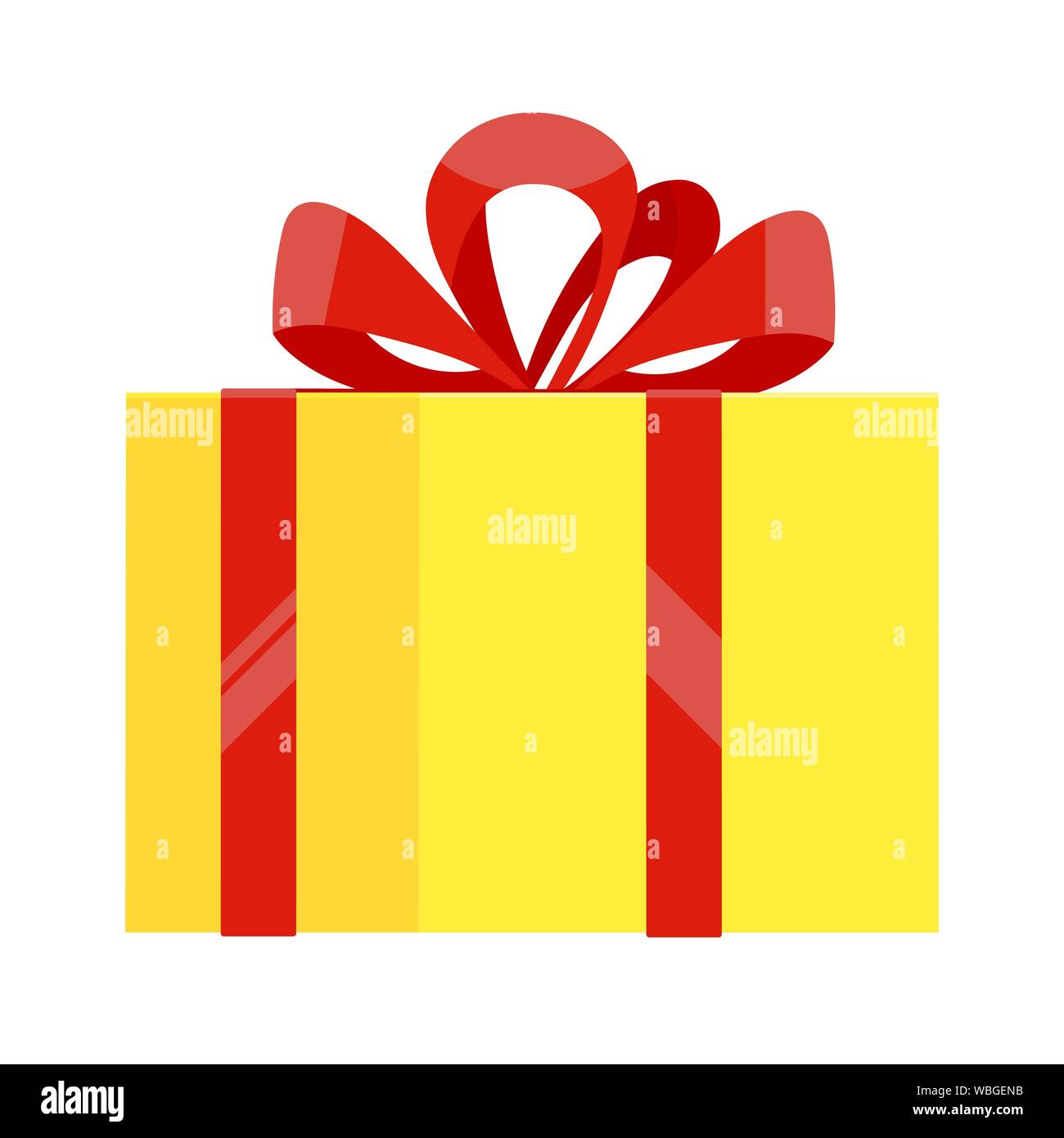 Download Yellow Gift Box With Big Ribbon And Bow On It Flat Style Design Vector Illustration Isolated On White Background Wrapped Present For Holidays For You Stock Vector Image Art Alamy PSD Mockup Templates