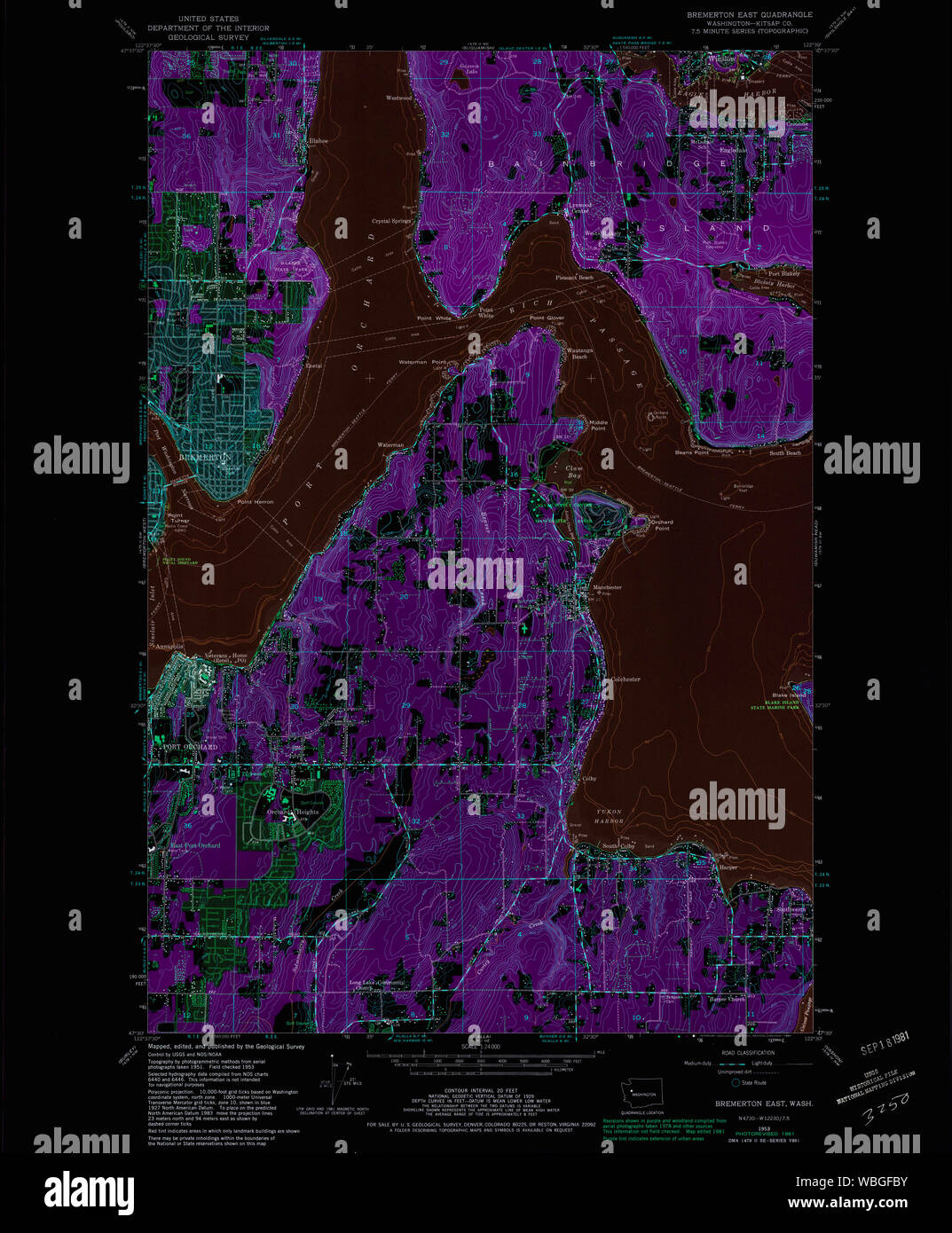 Map of bremerton washington hires stock photography and images Alamy