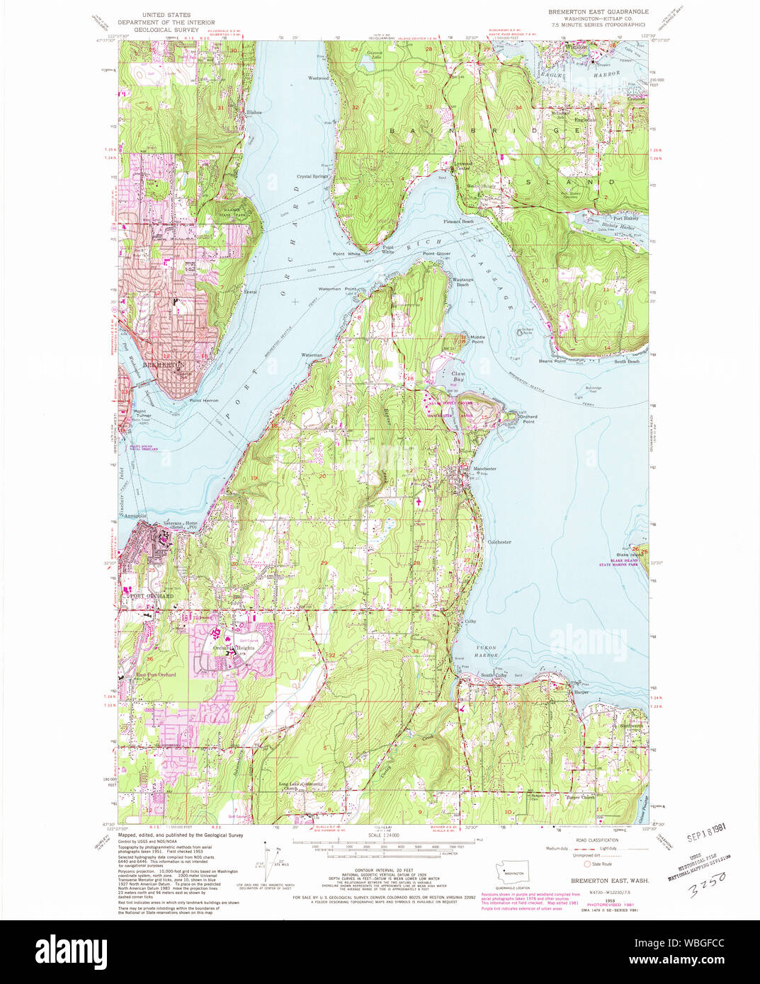 Map of bremerton washington hires stock photography and images Alamy