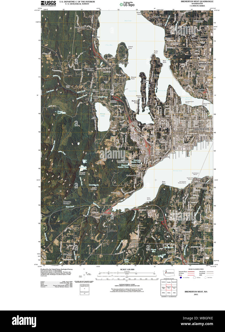 Map of bremerton washington hires stock photography and images Alamy