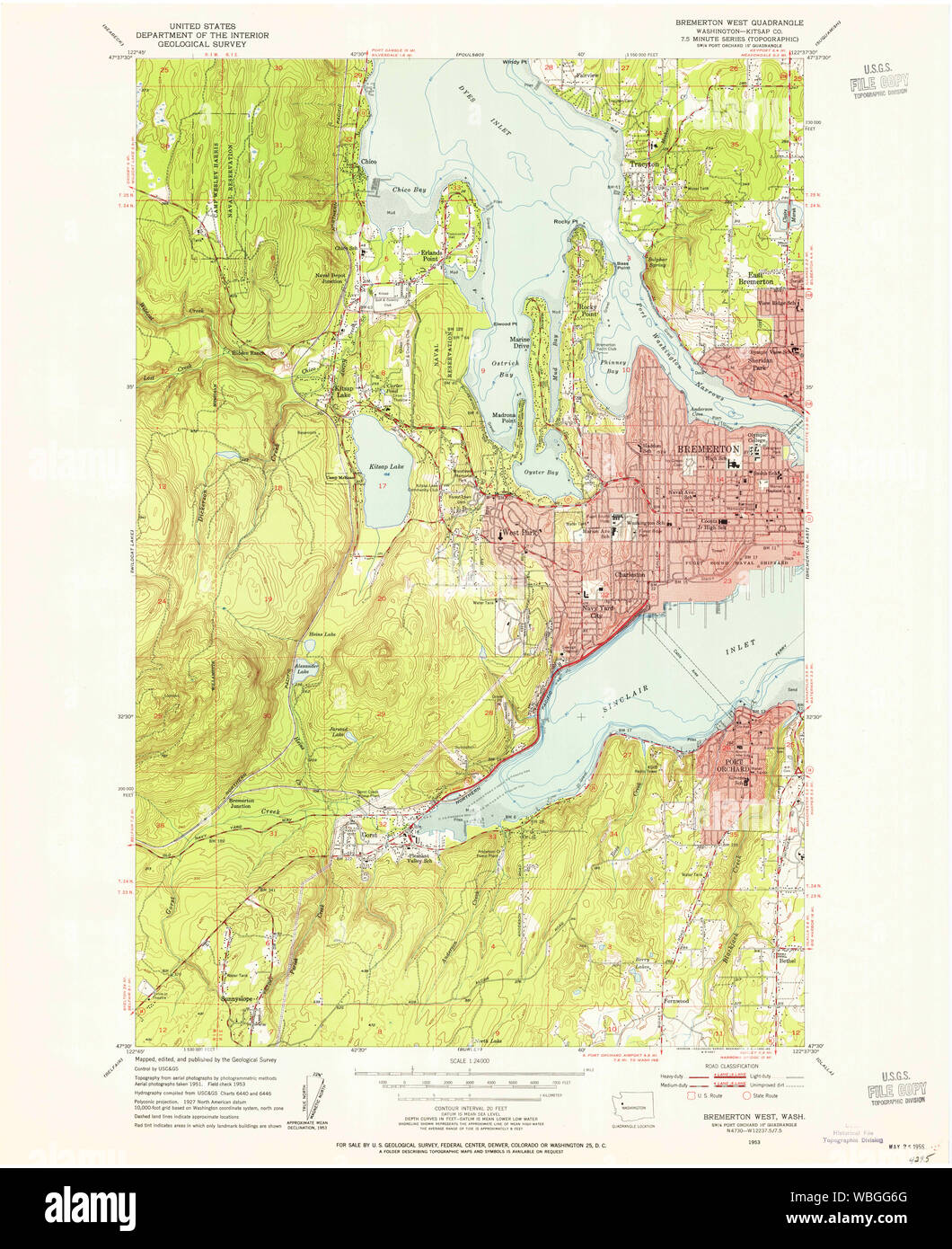 Map of bremerton washington hires stock photography and images Alamy