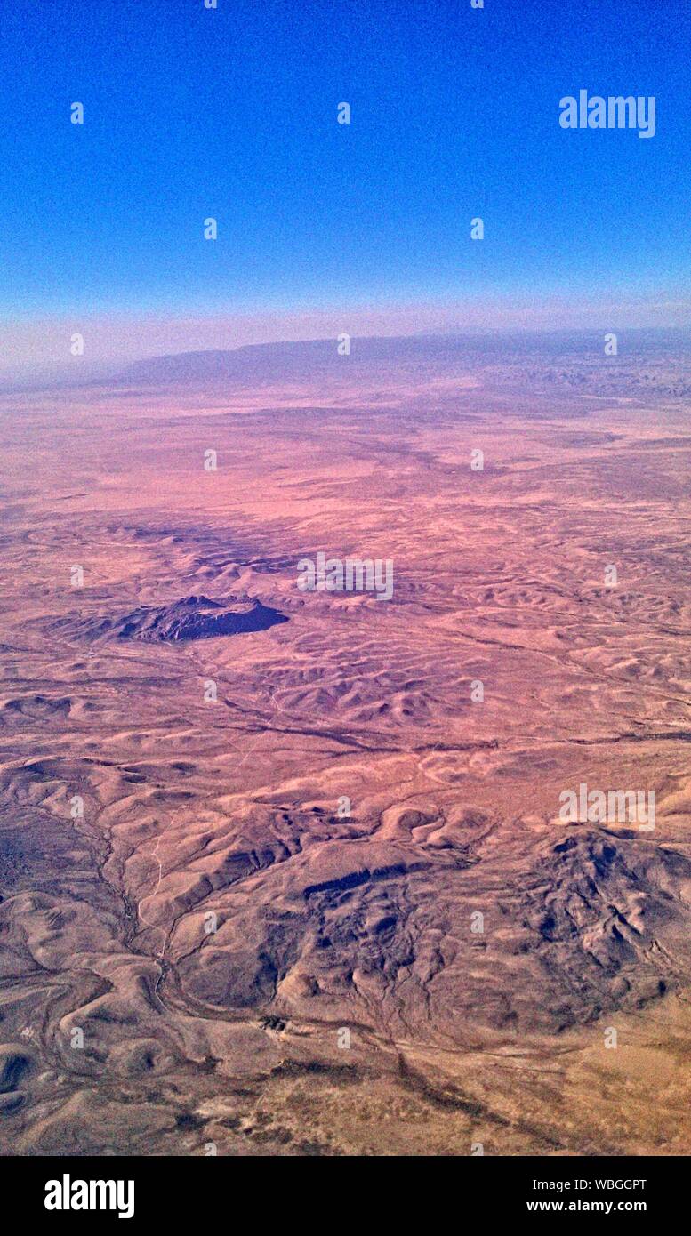 Aerial View Of Desert Mountain Landscape Stock Photo Alamy
