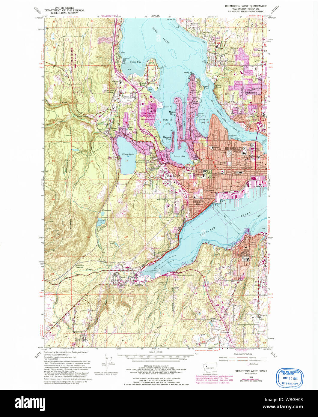 USGS Topographic Map of Bremerton