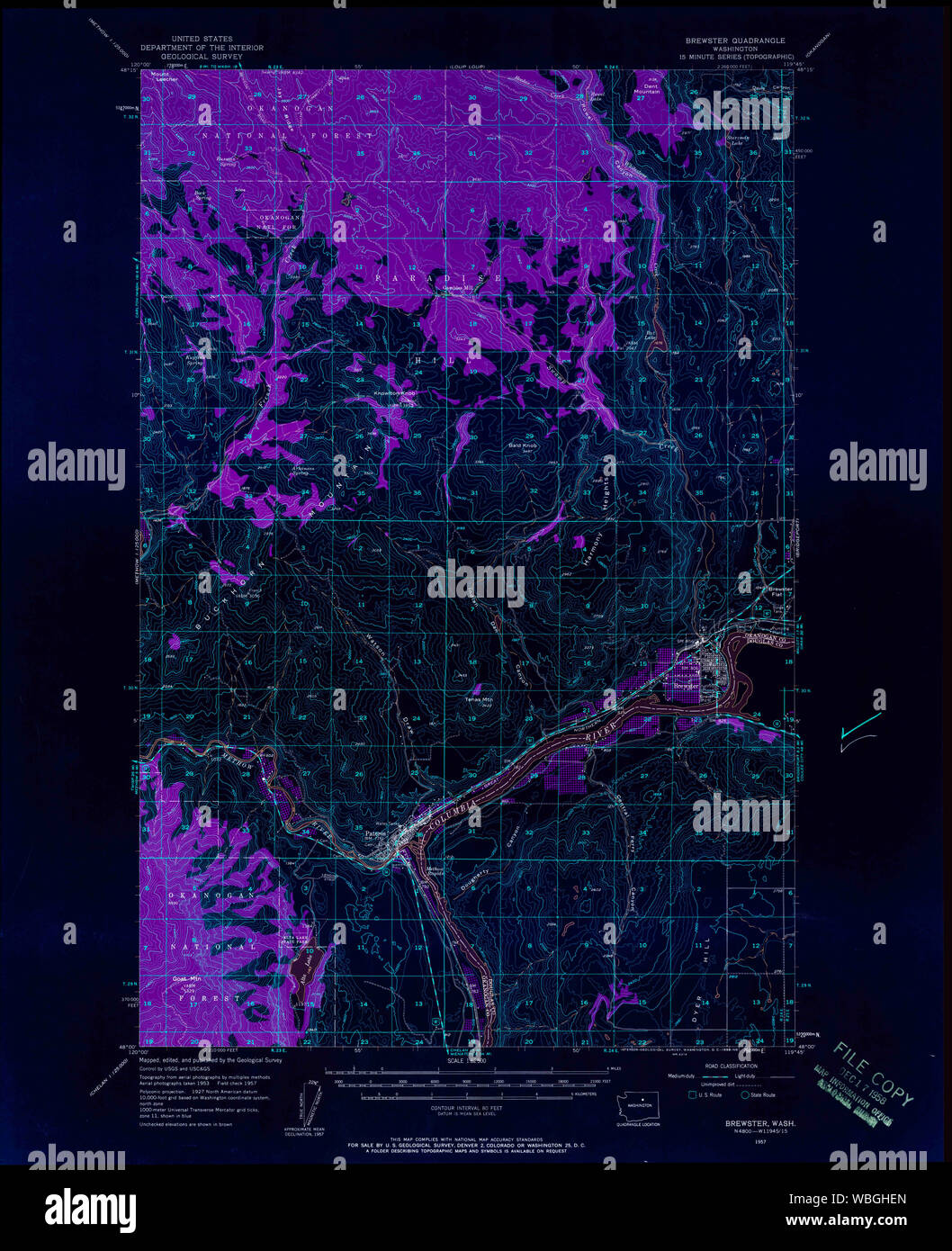 Brewster washington map hires stock photography and images Alamy