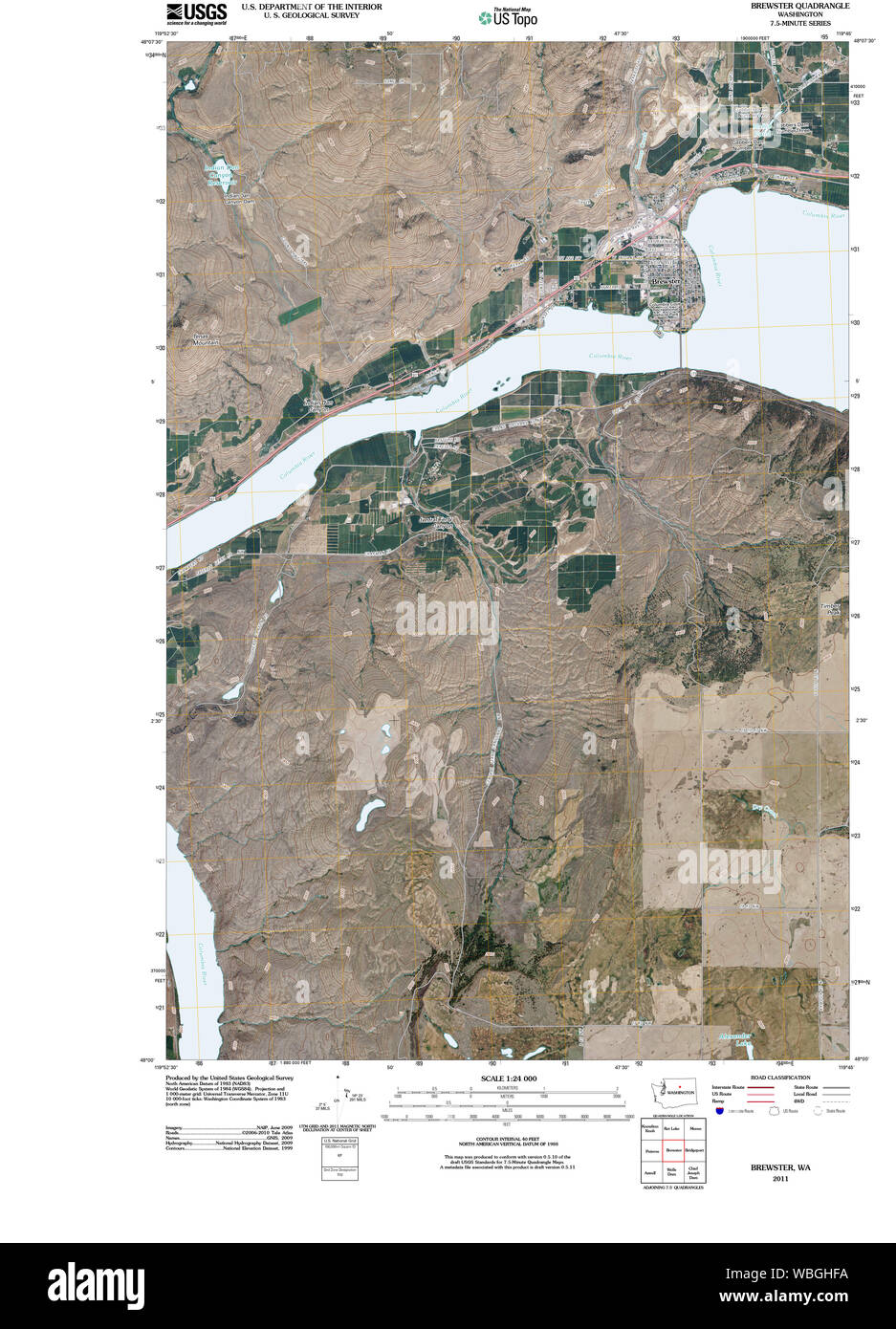 Map of brewster washington Cut Out Stock Images & Pictures Alamy
