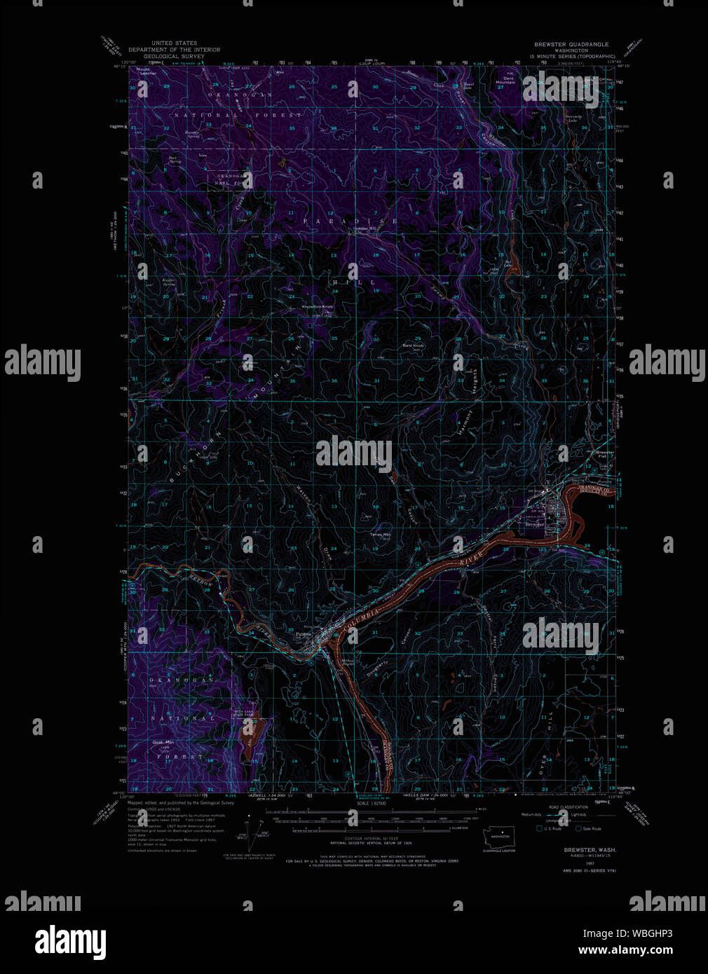Map of brewster washington hires stock photography and images Alamy