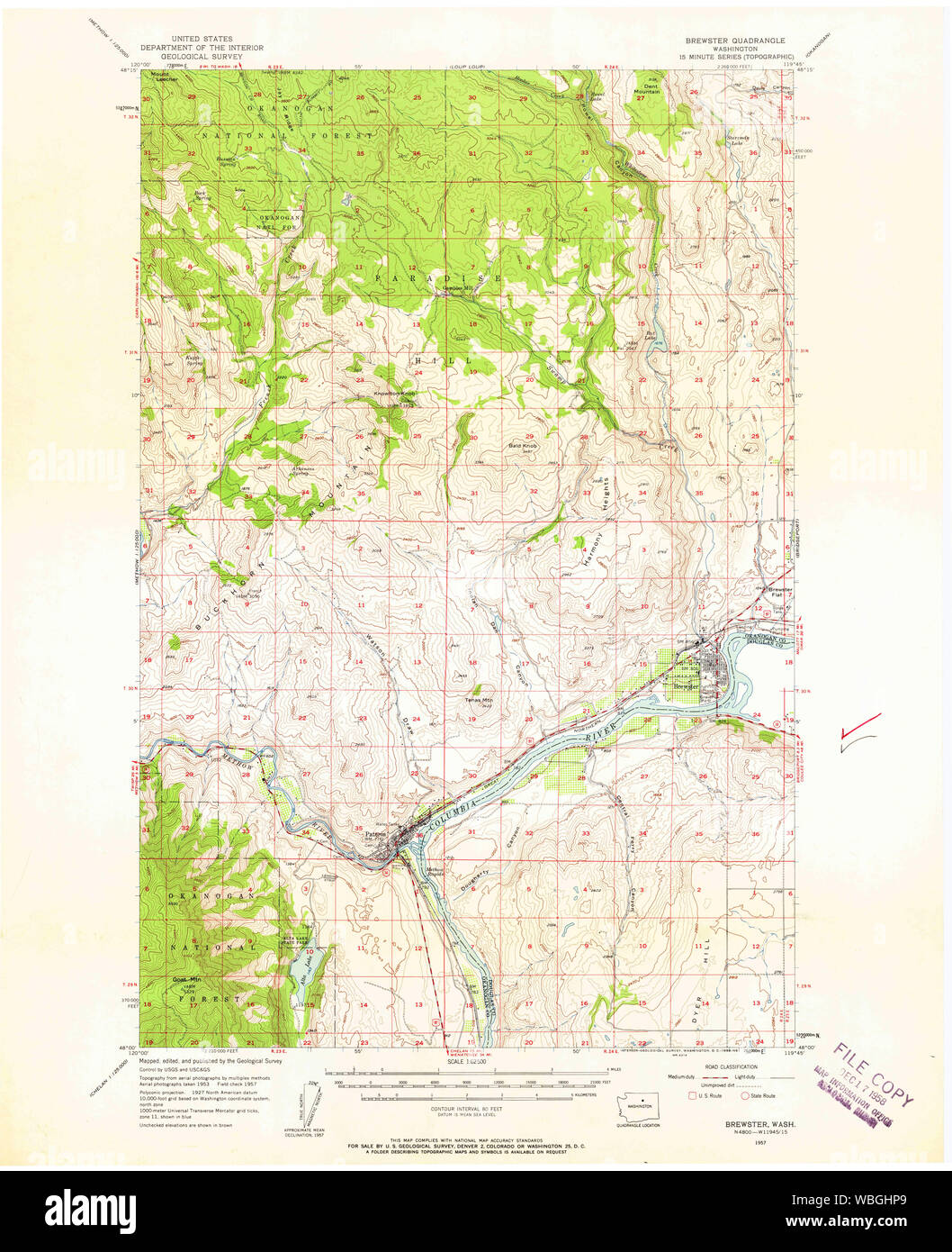 Brewster washington state map hires stock photography and images Alamy