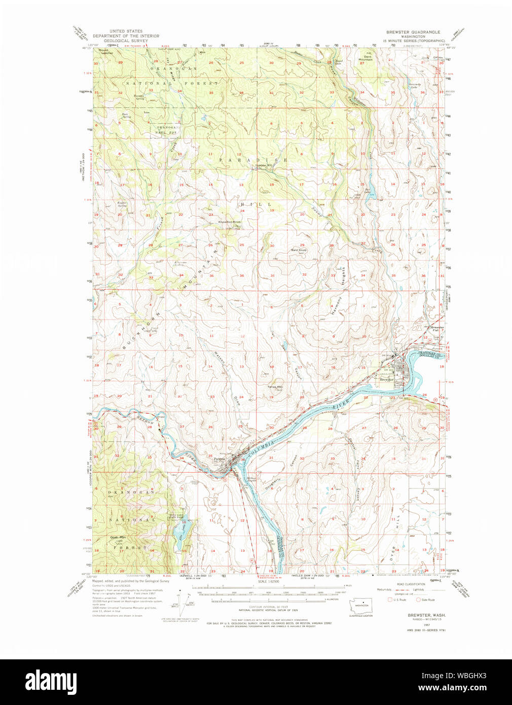 Map of brewster washington hires stock photography and images Alamy