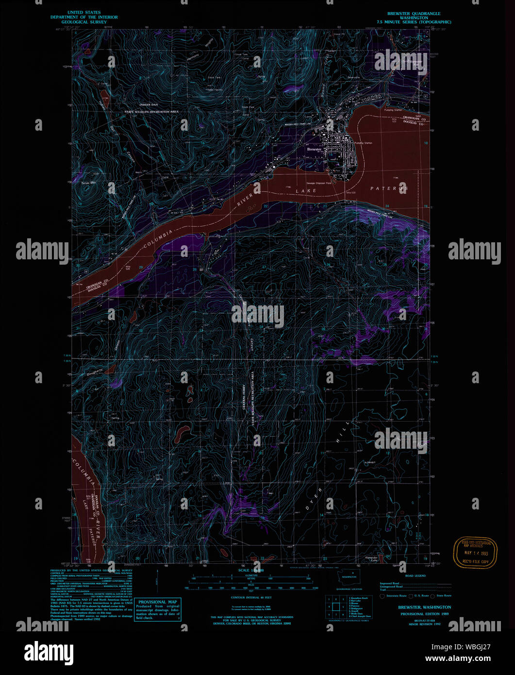 Brewster washington map hires stock photography and images Alamy