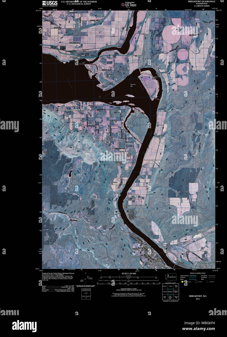 Bridgeport washington map hires stock photography and images Alamy