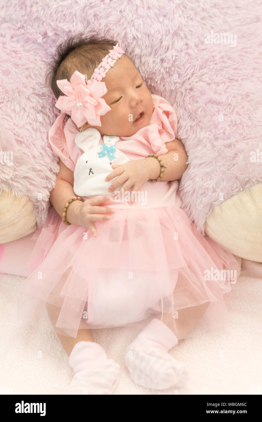 sleeping cute baby girl