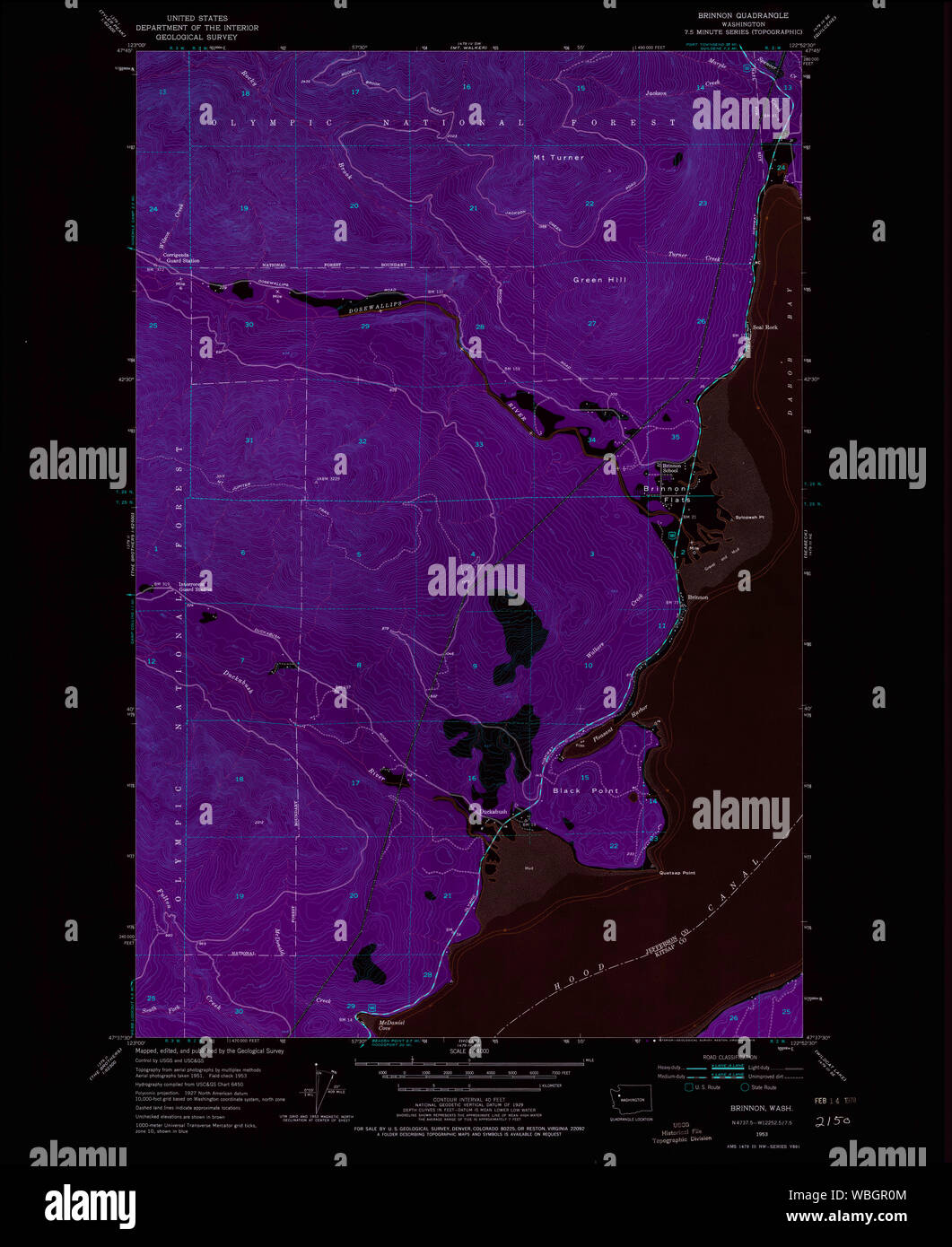 Brinnon washington map hires stock photography and images Alamy