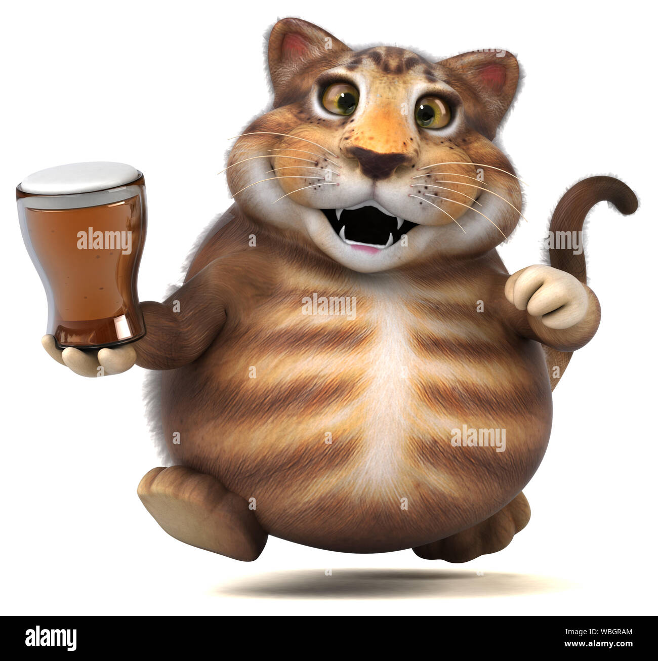Fun cat - 3D Illustration Stock Photo - Alamy