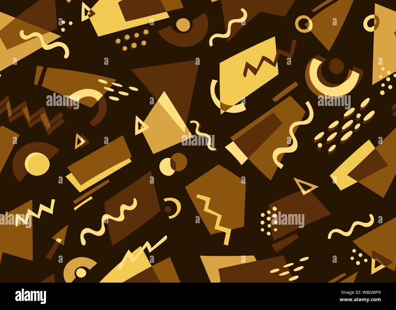 Abstract Confetti shapes seamless pattern. Vector illustration ...