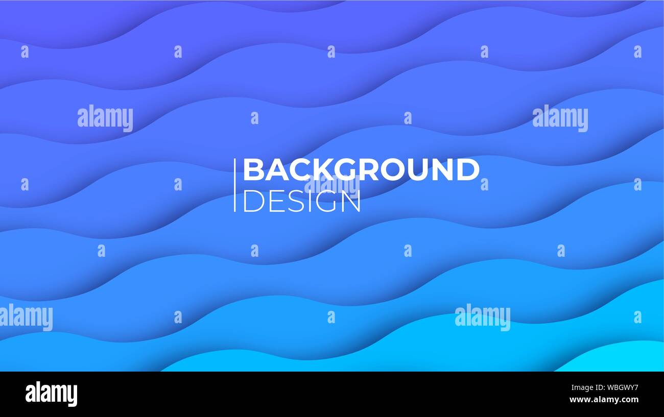 Blue curve line layer background with white space for add text , vector ...