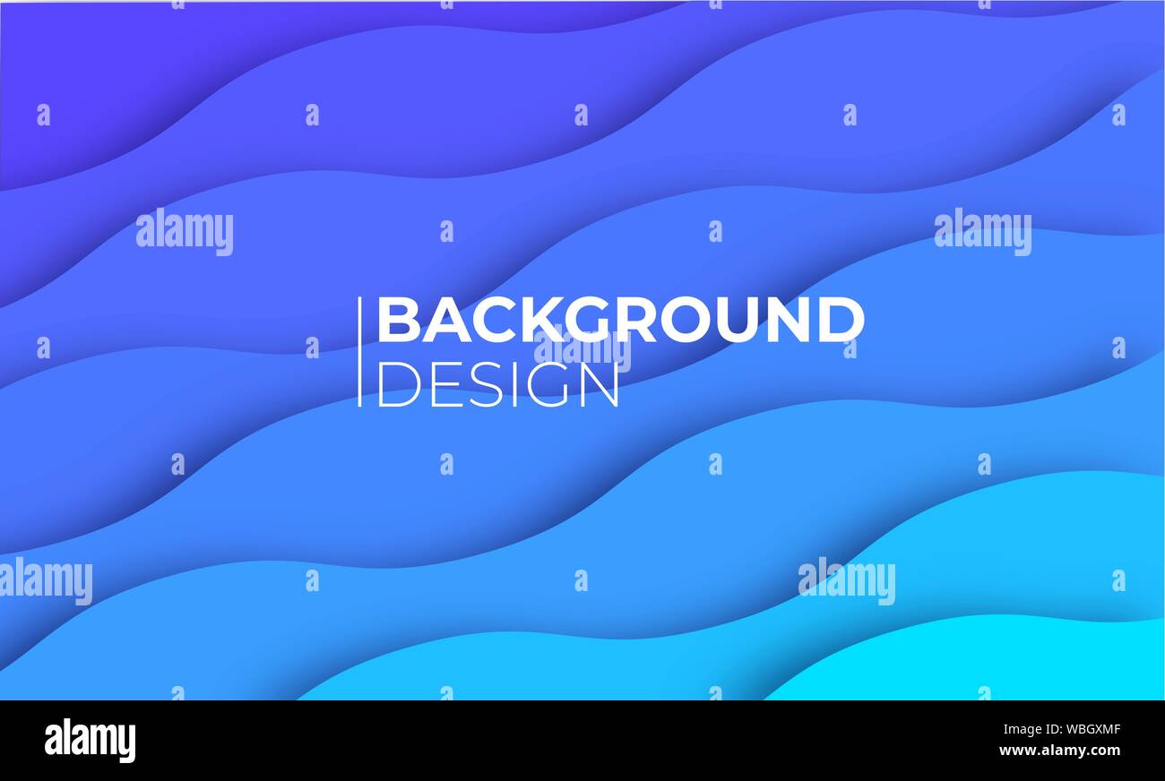 Blue curve line layer background with white space for add text , vector ...