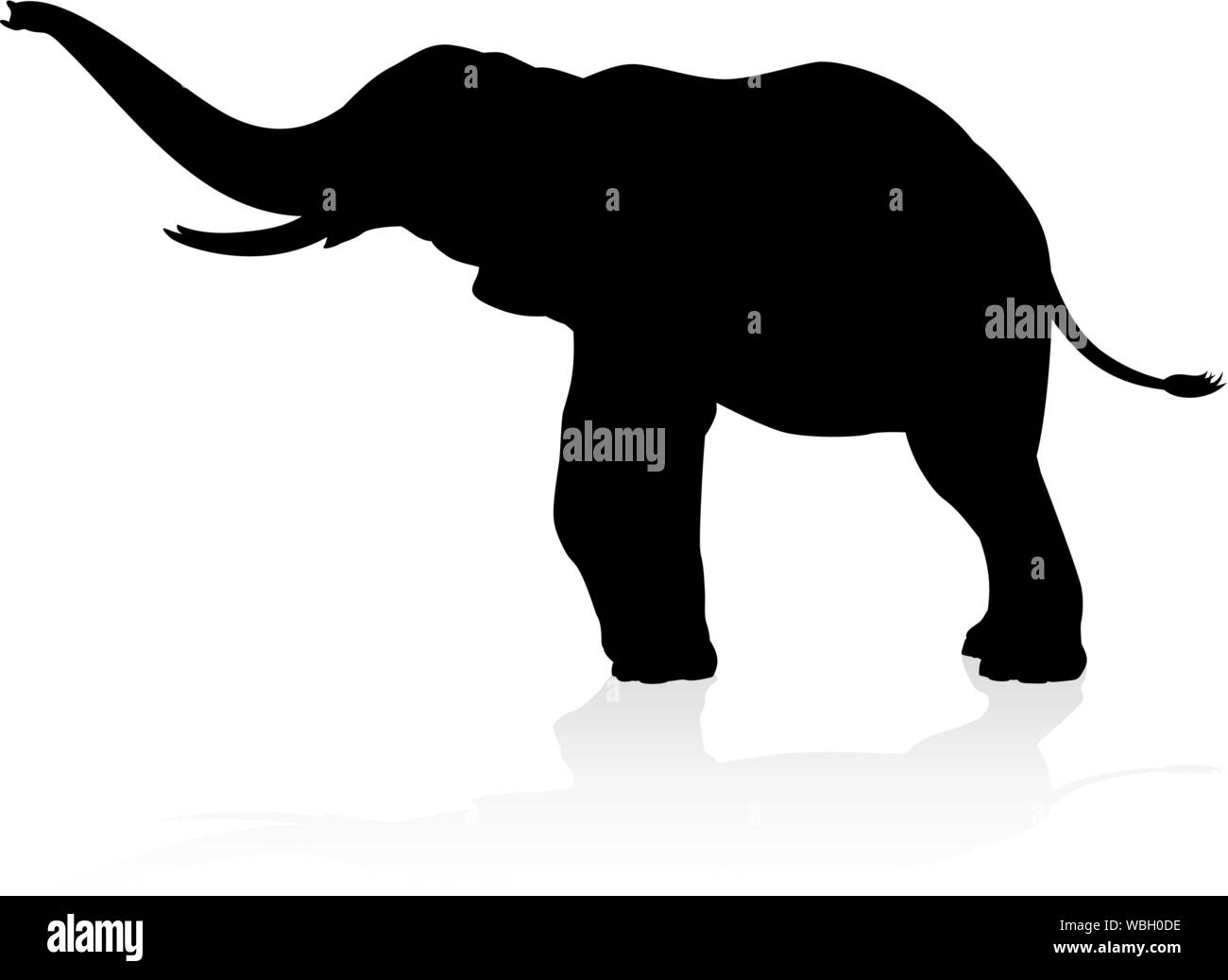 Elephant silhouette Black and White Stock Photos & Images - Alamy