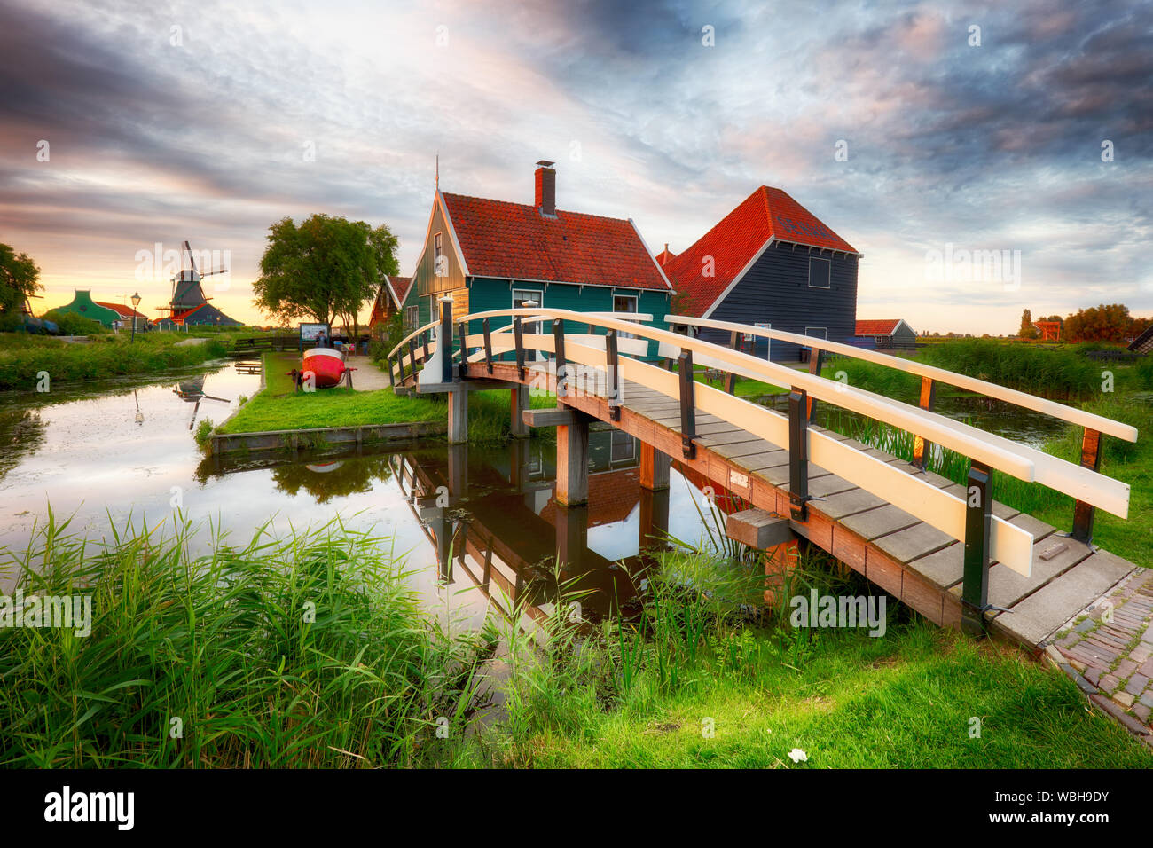 Windmill in Netherlands Stock Photo
