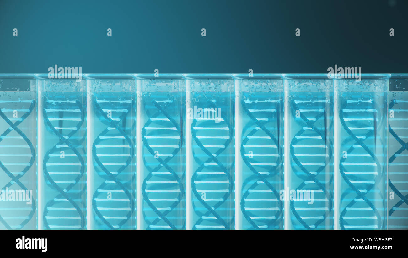 Double helical structure of DNA inside the test tube, DNA molecule, RNA ...