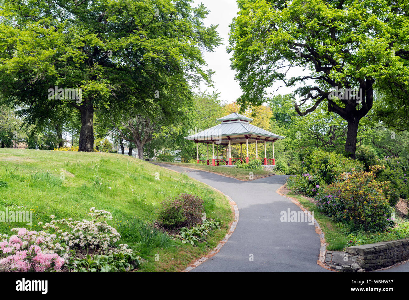 The Band Stand, Beaumont Park, Huddersfield, West Yorkshire Stock Photo