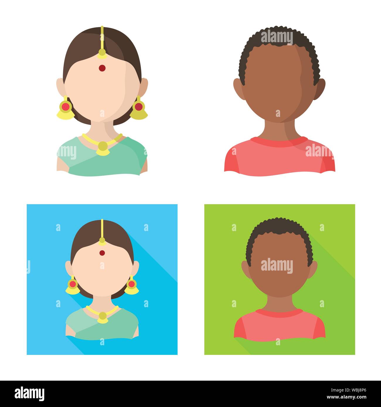 Vector design of imitator and resident icon. Set of imitator and ...