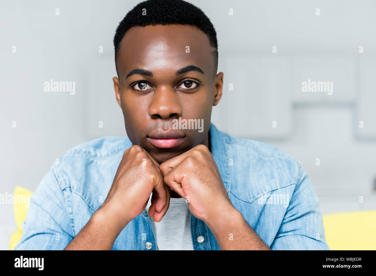 Portrait african american serious calm hi-res stock photography and ...