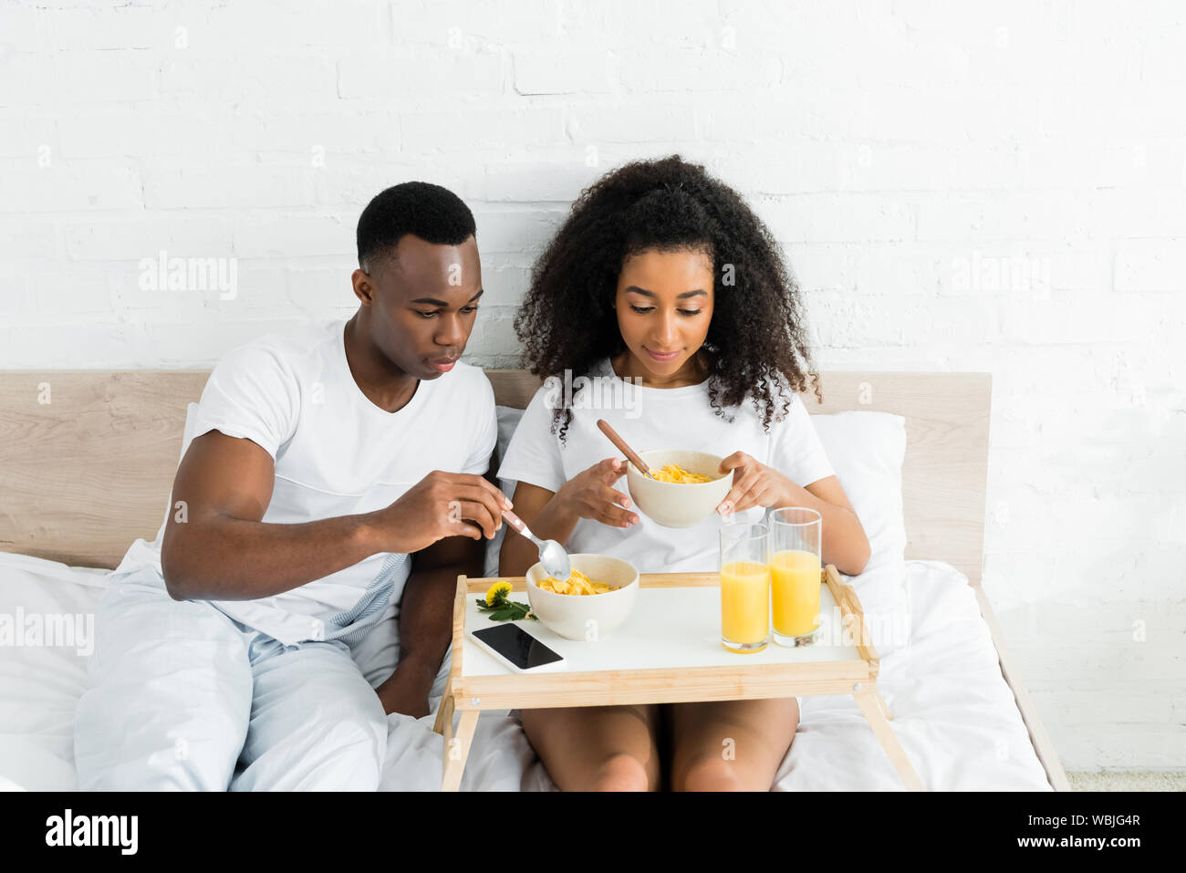american girl breakfast in bed