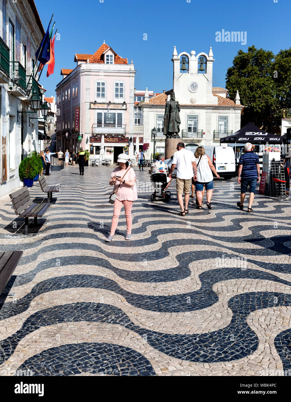 The seaside town of Cascais near Lisbon on the Atlantic coast, Portugal. Stock Photo