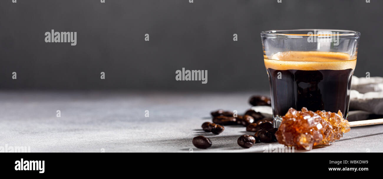 Coffee in glass cup Stock Photo Alamy
