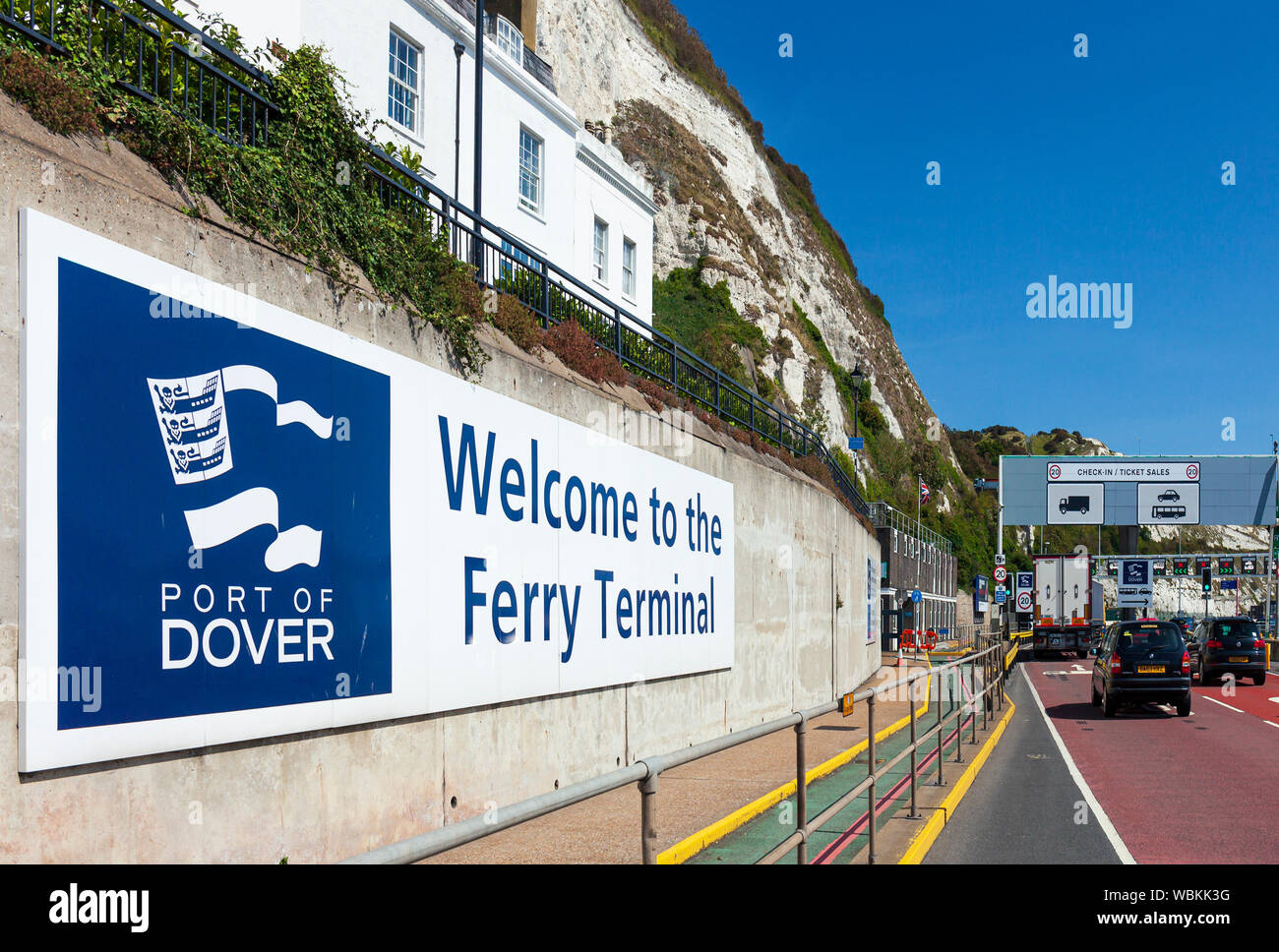 Port of Dover ferry Terminal. Stock Photo