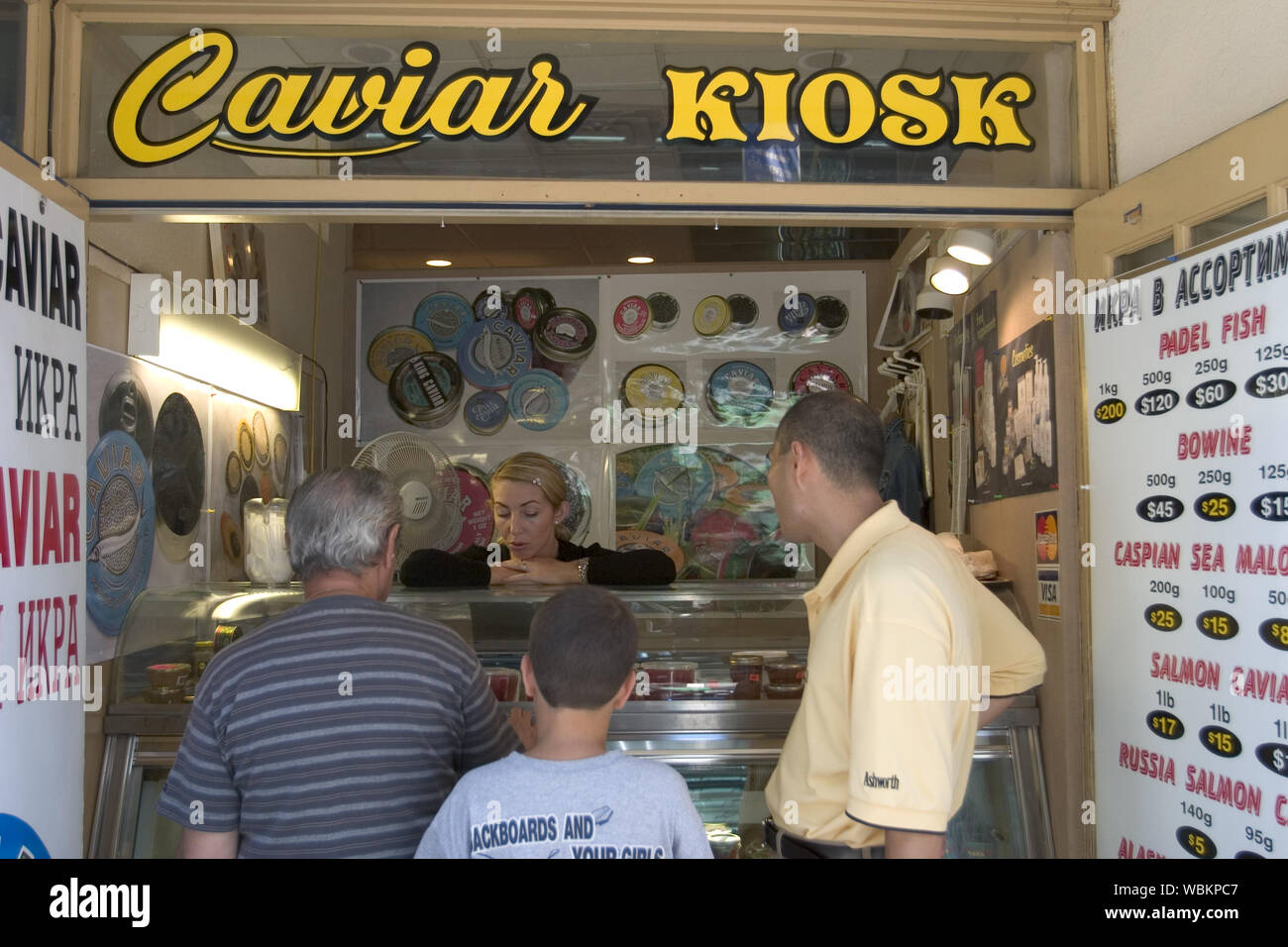 Caviar kiosk (store) in Brighton Beach, Brooklyn, the premiere Russian