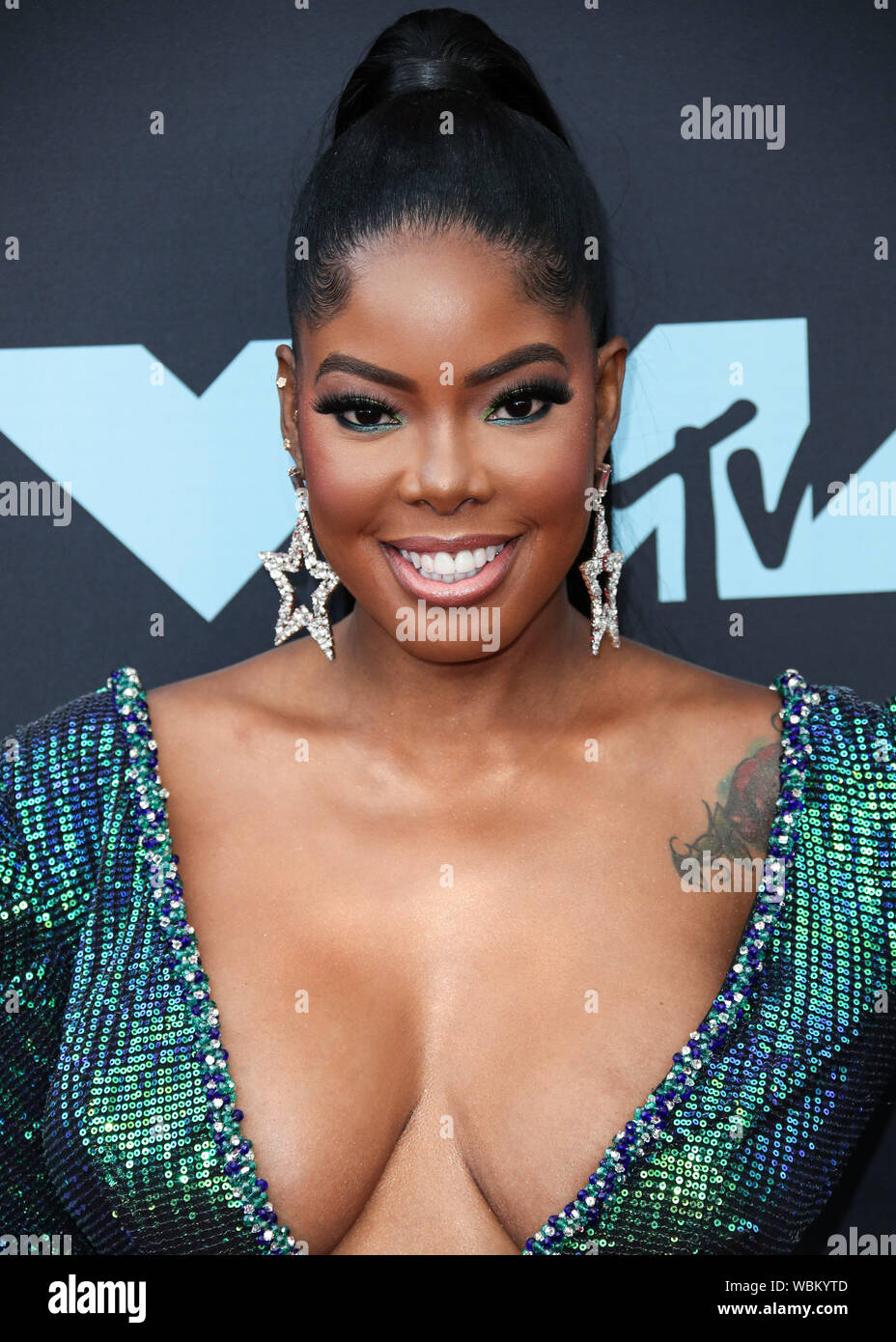 Newark, United States. 26th Aug, 2019. NEWARK, NEW JERSEY, USA - AUGUST 26: Juju Casteneda arrives at the 2019 MTV Video Music Awards held at the Prudential Center on August 26, 2019 in Newark, New Jersey, United States. (Photo by Xavier Collin/Image Press Agency) Credit: Image Press Agency/Alamy Live News Credit: Image Press Agency/Alamy Live News Stock Photo