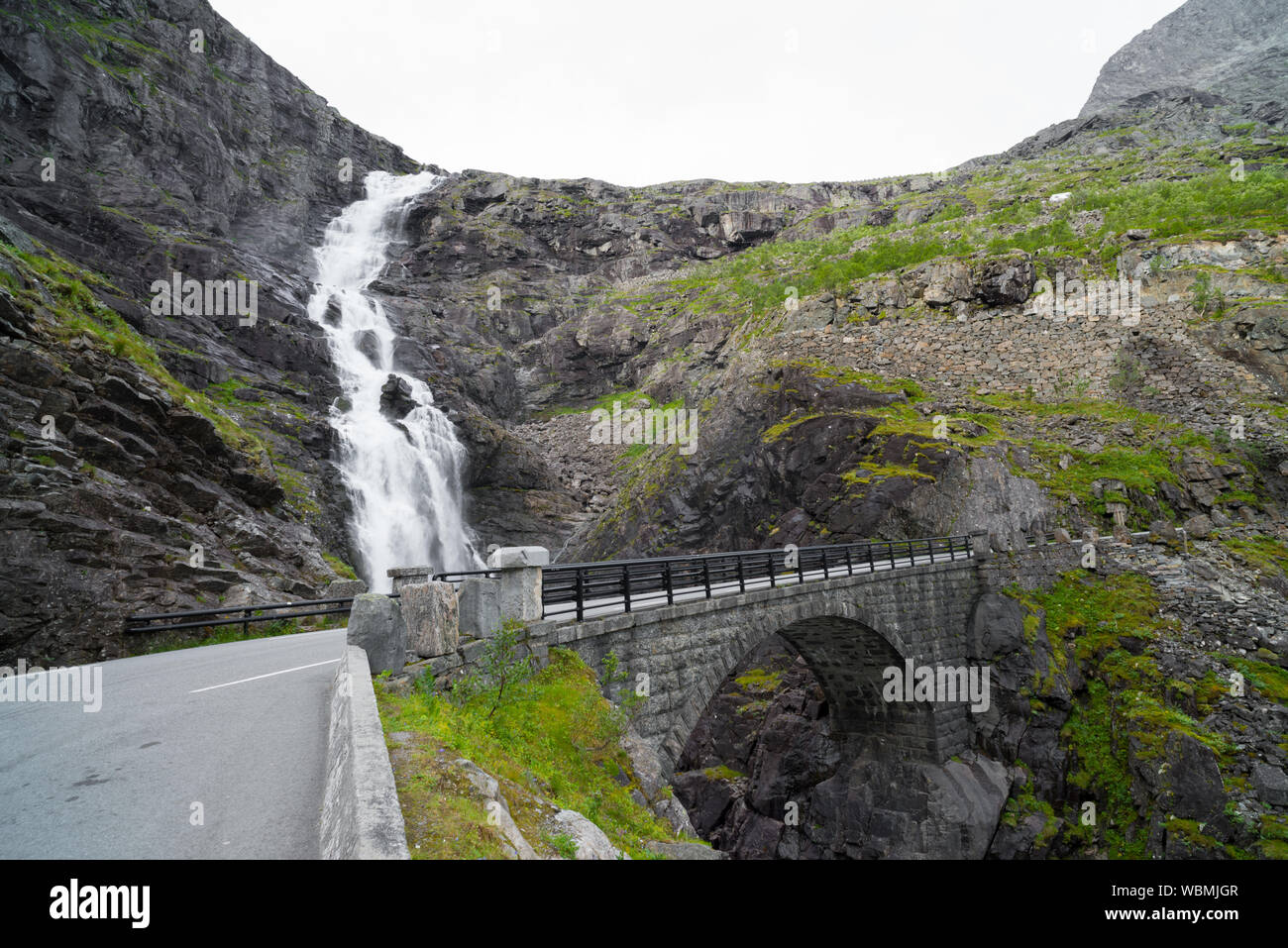 little bridge on the famous Norway Troll road. It is a popular tourist  attraction due to its steep incline of 10% and eleven hairpin bends up a  steep Stock Photo - Alamy