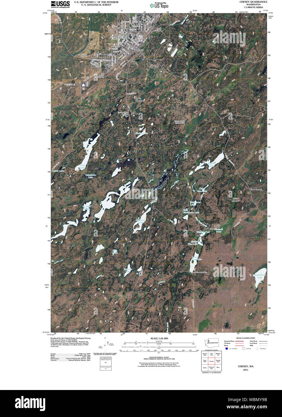 Map of cheney washington Cut Out Stock Images & Pictures Alamy