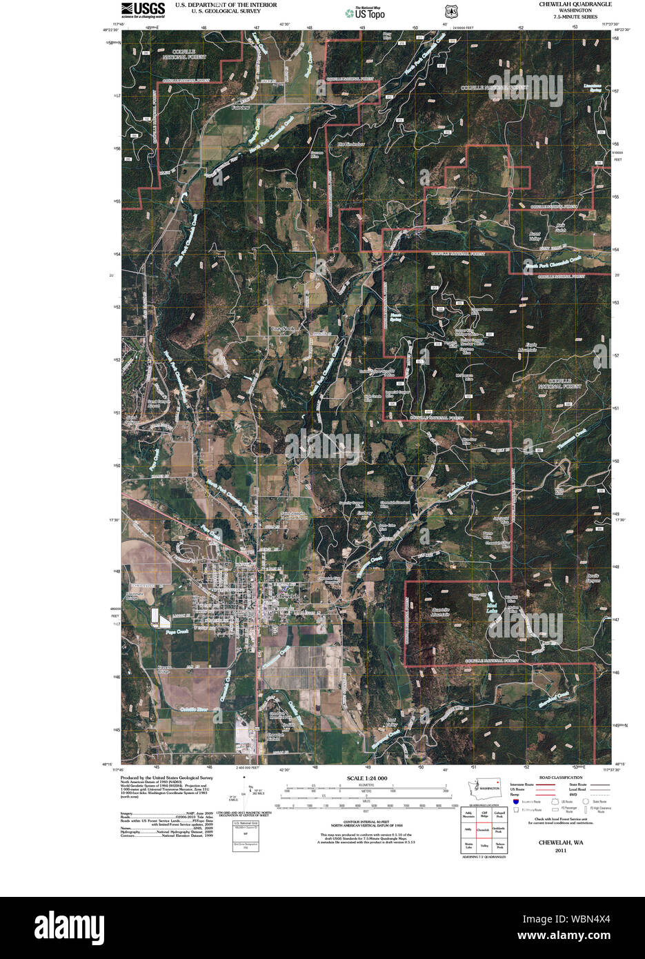 Map of chewelah washington hires stock photography and images Alamy