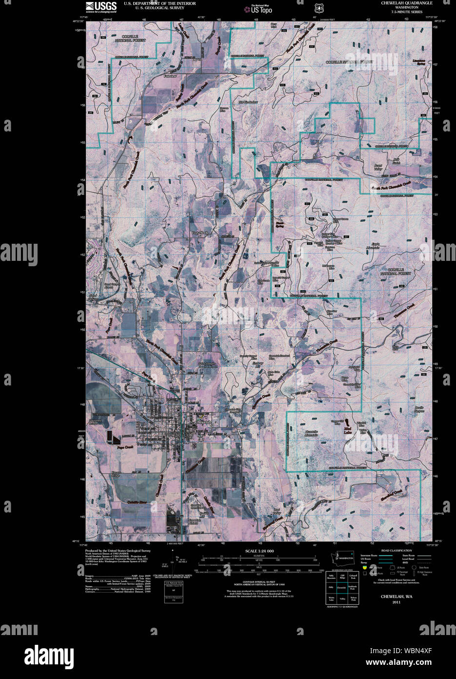 Map of chewelah washington hires stock photography and images Alamy