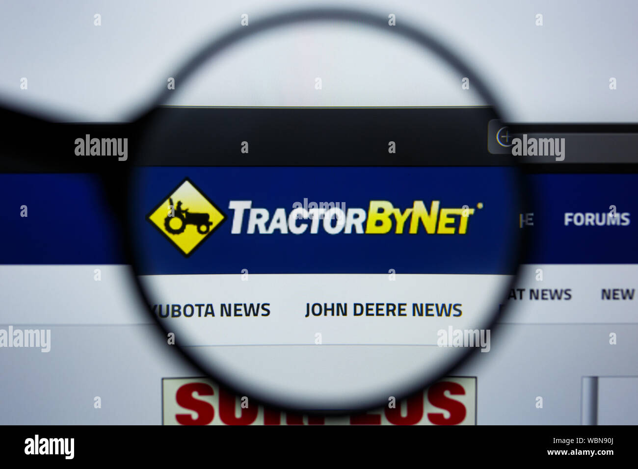 Tractor Net Los Angeles, California, USA - 21 Jule 2019: Illustrative Editorial of ...