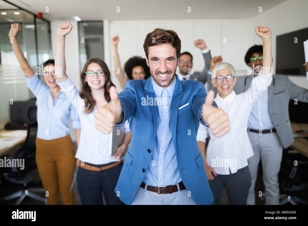 Successful business group of people at work in office Stock Photo - Alamy